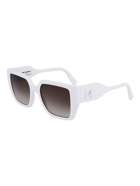 Очки солнцезащитные с градиентом Karl Lagerfeld белые