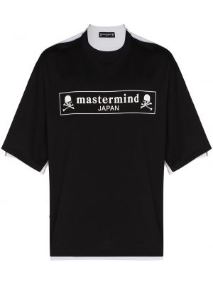 Camiseta de cuello redondo Mastermind Japan negro