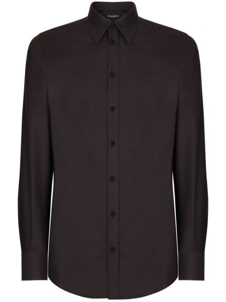 Πουά πουκάμισο Dolce & Gabbana μαύρο