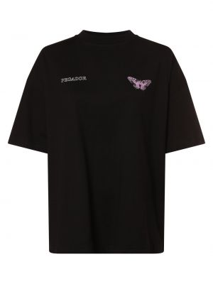 Koszulka bawełniana z nadrukiem Pegador czarna