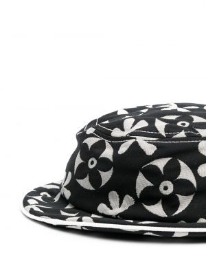 Sombrero de flores con estampado 10 Corso Como negro