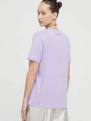 Bavlněné tričko Superdry fialové
