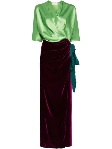 Kopertowa sukienka V:pm Atelier zielona