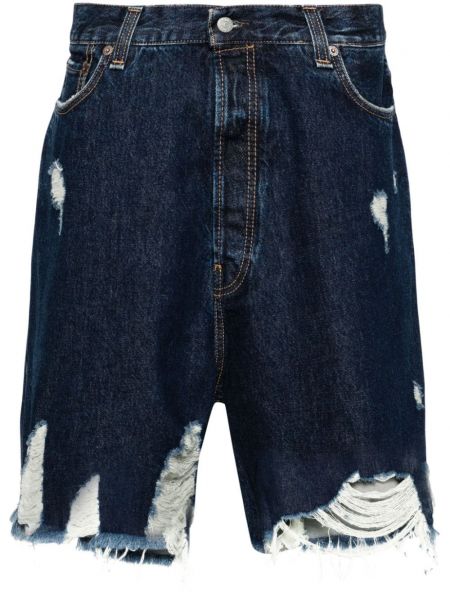 Szorty jeansowe z dziurami Acne Studios niebieskie