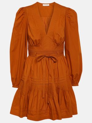 Βαμβακερή φόρεμα Ulla Johnson πορτοκαλί