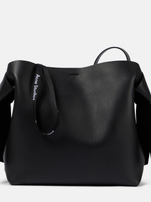 Кожаная сумка через плечо Acne Studios черная