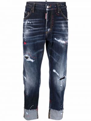 Slank nødlidende stretch jeans Dsquared2 blå