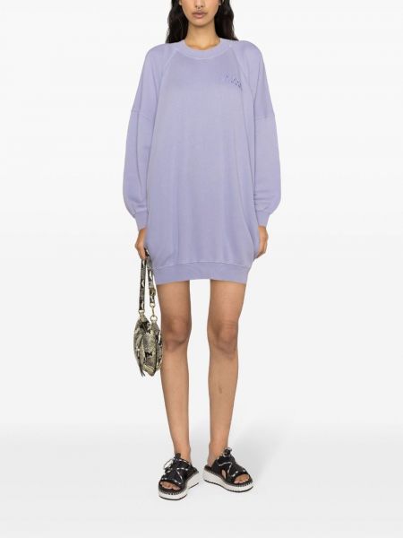 Bavlněné šaty Isabel Marant fialové