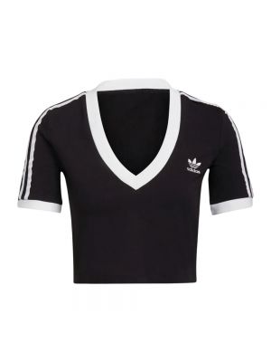 Koszulka z dekoltem w serek Adidas czarna