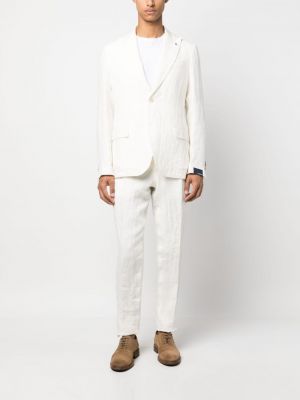 Lniany garnitur Lardini biały