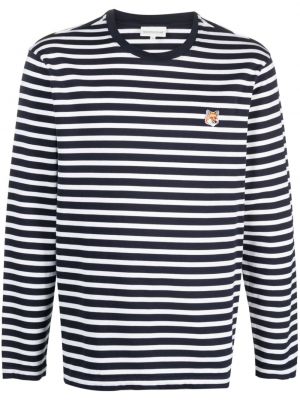 Stribet t-shirt Maison Kitsuné blå