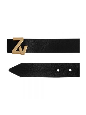 Cinturón de cuero Zadig & Voltaire negro