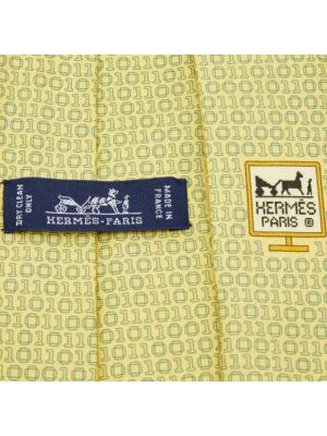 Top de seda Hermès Vintage amarillo