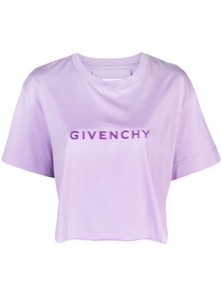 Βαμβακερή μπλούζα Givenchy μωβ