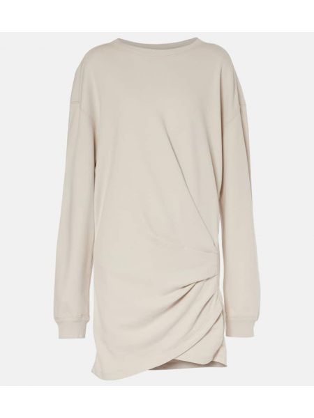 Draperet trøje bomuld jersey kjole Marant Etoile beige