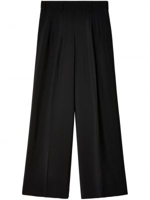 Mohérové plisované vlnené nohavice Junya Watanabe čierna