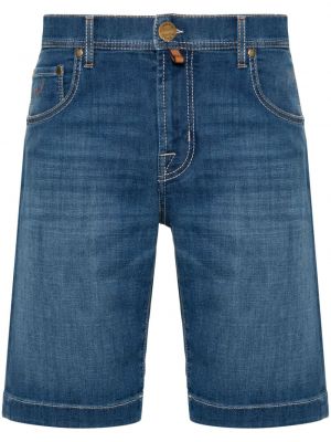 Kratke jeans hlače z nizkim pasom Jacob Cohën modra