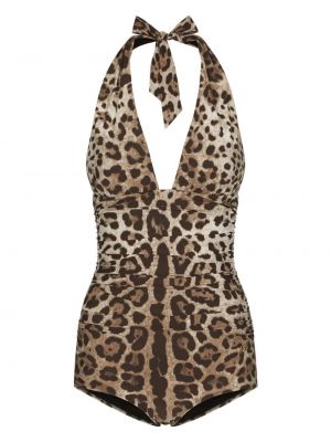 Kupaći kostim s printom s leopard uzorkom Dolce & Gabbana