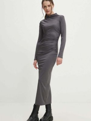 Sukienka długa dopasowana Answear Lab szara