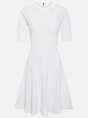 Sukienka mini żakardowa Givenchy Biała