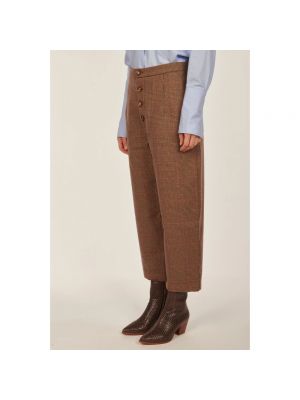 Pantalones de lana plisados Jejia marrón