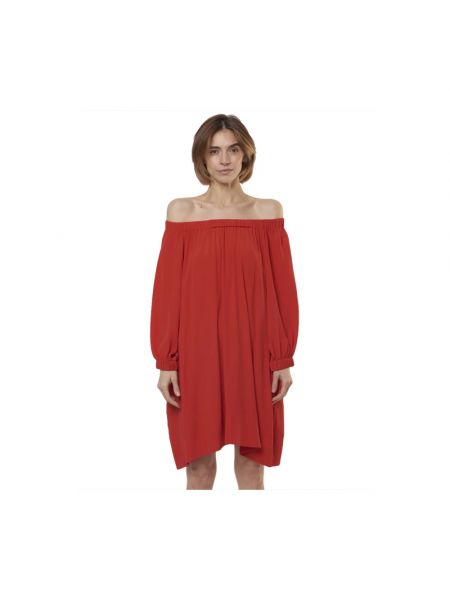Mini vestido de crepé Semicouture rojo