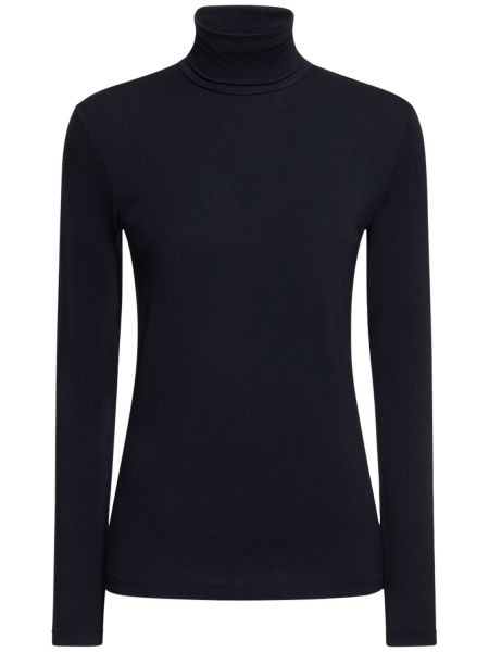 Viskose turtleneck topp Max Mara blå