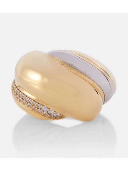 Prsten s kristalima Saint Laurent zlatna
