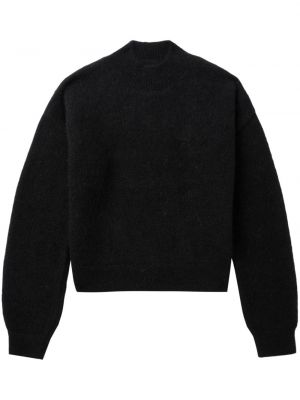 Dzianinowy sweter z okrągłym dekoltem Jacquemus czarny