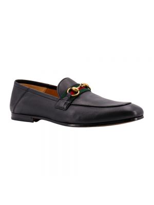Loafers de cuero Gucci negro