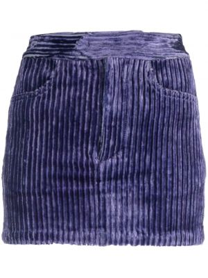 Bavlněné manšestrové mini sukně Isabel Marant fialové