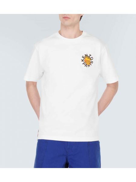 Kokvilnas t-krekls džersija Kenzo balts