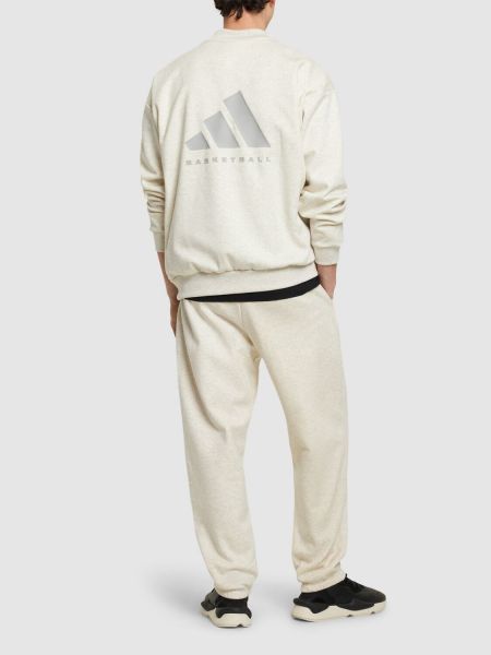 Φούτερ fleece Adidas Originals μπεζ