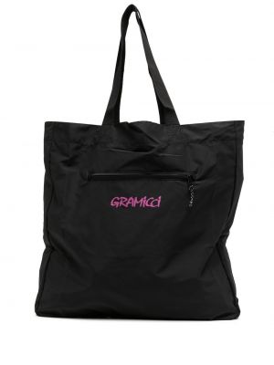 Shopper handtasche mit print Gramicci schwarz