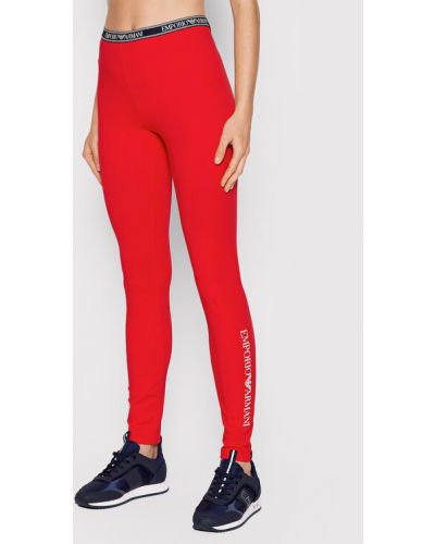 Slim fit priliehavé legíny Emporio Armani Underwear červená