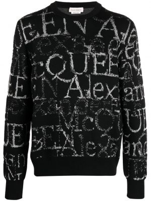 Пуловер с принт с кръгло деколте Alexander Mcqueen