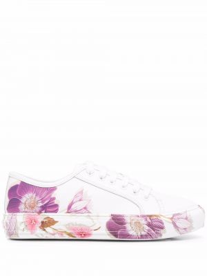 Trykt floral sneakers Salvatore Ferragamo hvit