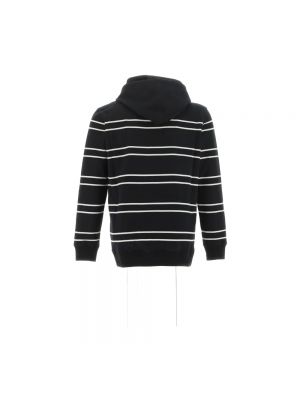 Gestreifter hoodie Saint Laurent schwarz