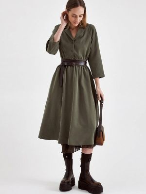 Платье Unique Fabric зеленое