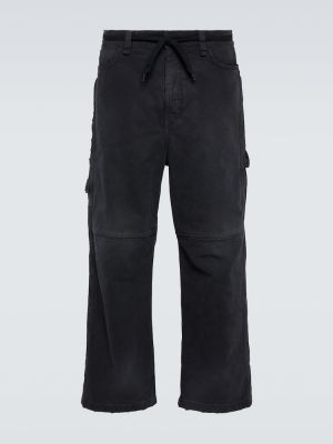 Pantaloni di cotone di cotone Balenciaga nero