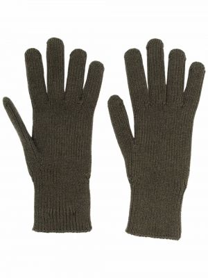 Pletené rukavice Moncler zelené