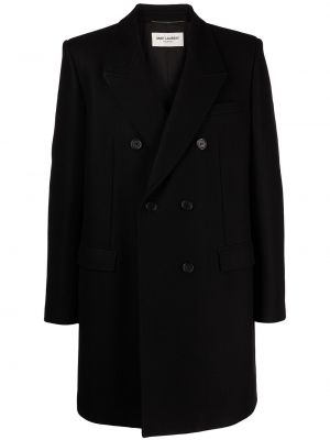 Палто с копчета Saint Laurent черно