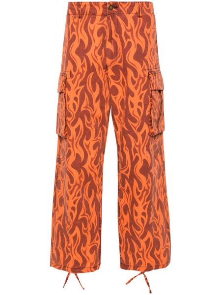 Cargo kalhoty Erl oranžové