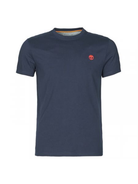 Koszulka slim fit z krótkim rękawem z kieszeniami Timberland niebieska
