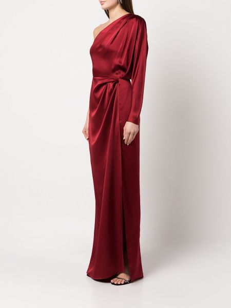 Jedwabna sukienka wieczorowa Michelle Mason czerwona
