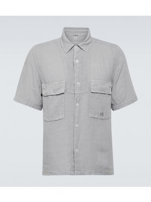Camicia di lino C.p. Company grigio