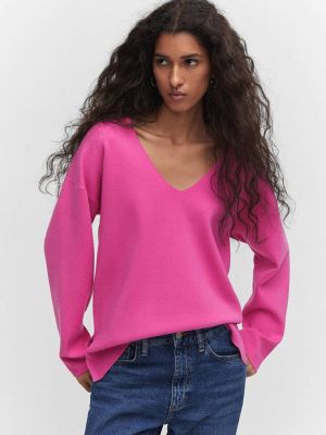 Пуловер Mango розовый