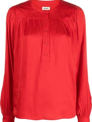 Bluză din satin Zadig&voltaire roșu