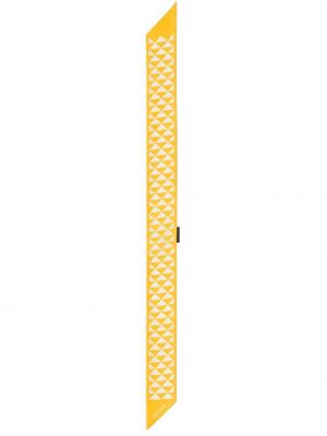 Echarpe à imprimé à motif géométrique Prada jaune