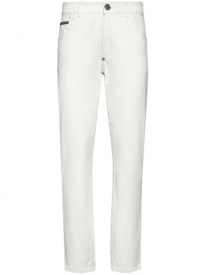 Rovné kalhoty Philipp Plein bílé
